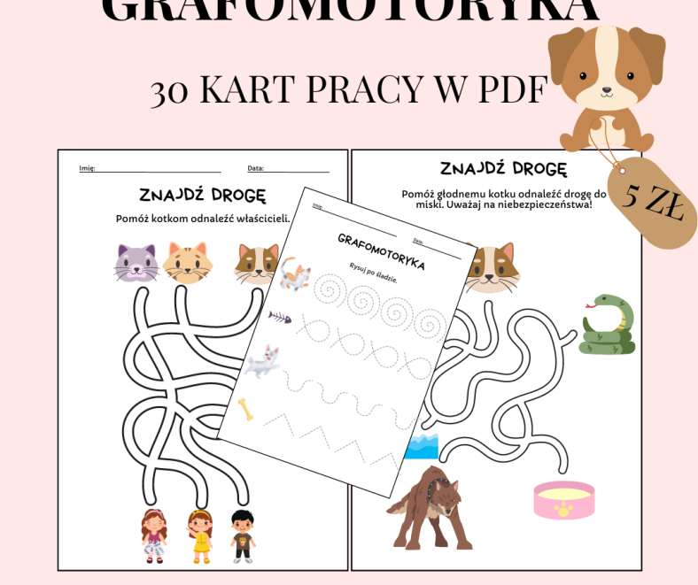 Grafomotoryka - karty pracy