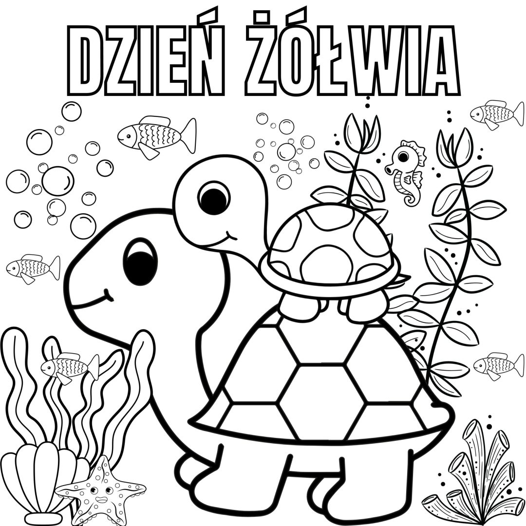 Dzień Żółwia Kolorowanka XXL
