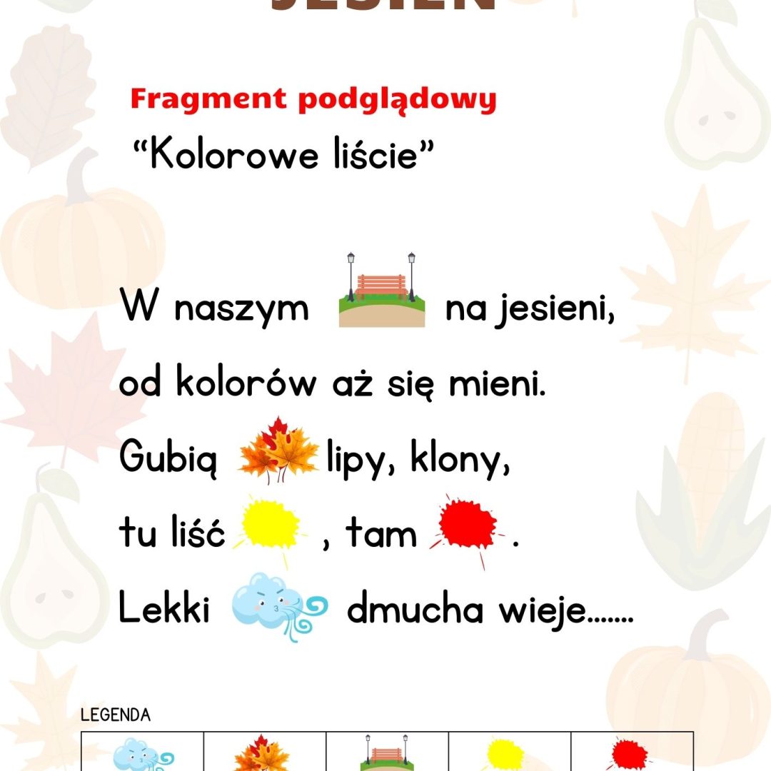Czytaj z nami "jesień" - czytanki obrazkowe