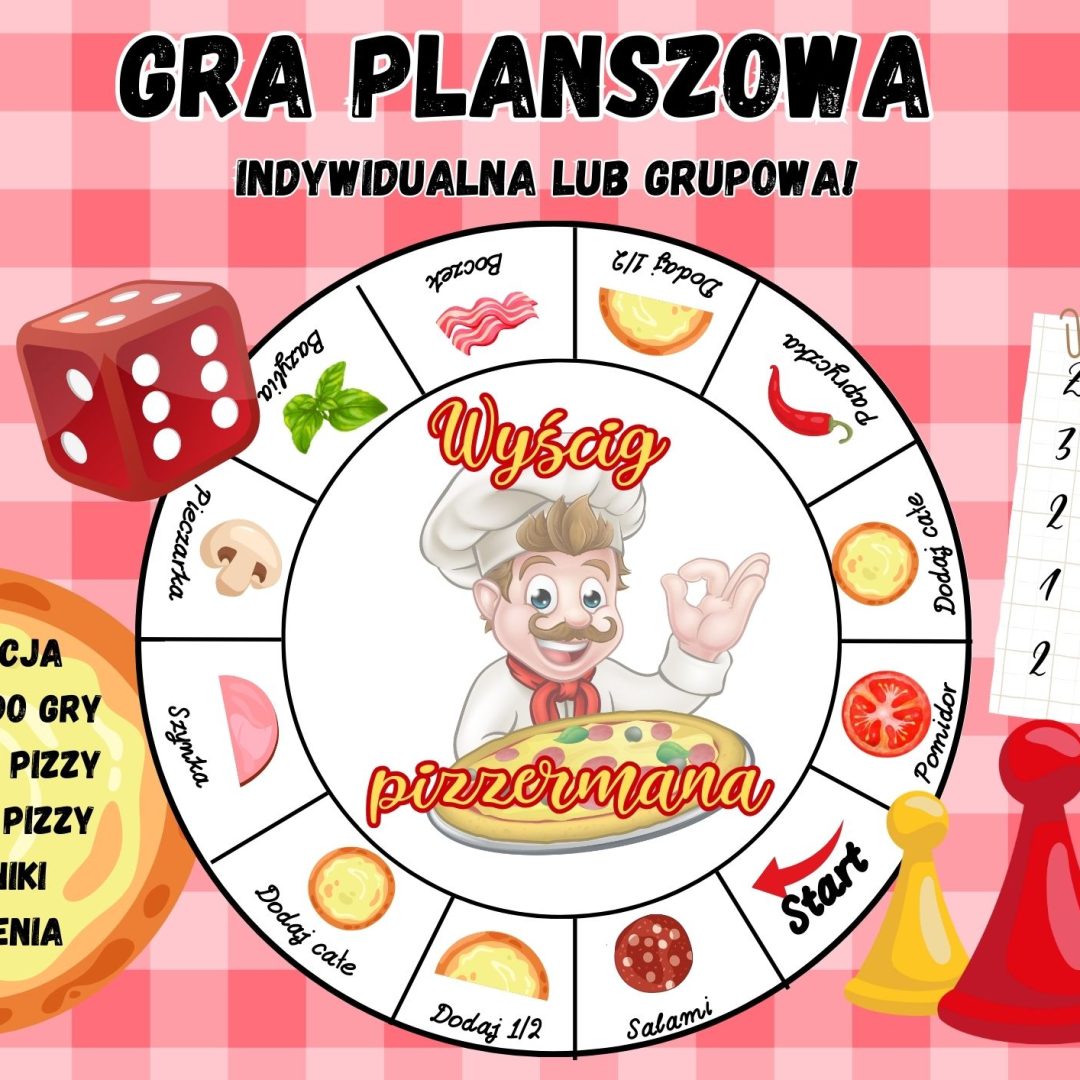 Gra planszowa - wyścig pizzermana