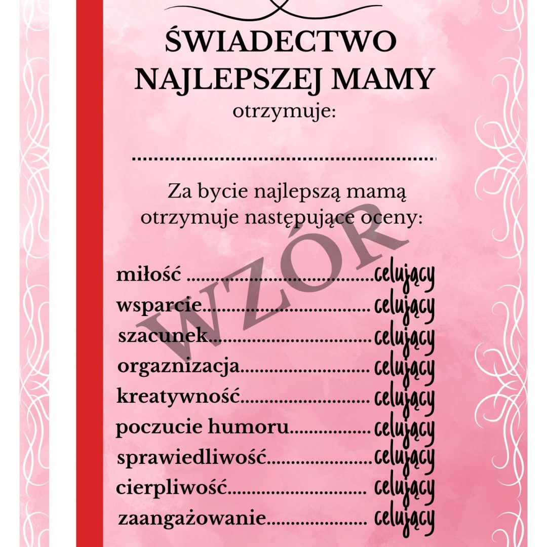 Świadectwa dla Mamy i Taty