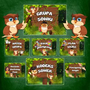 grupa sówki, grupa przedszkolna sówki, pakiet sówki, pakiet na start grupa sówki