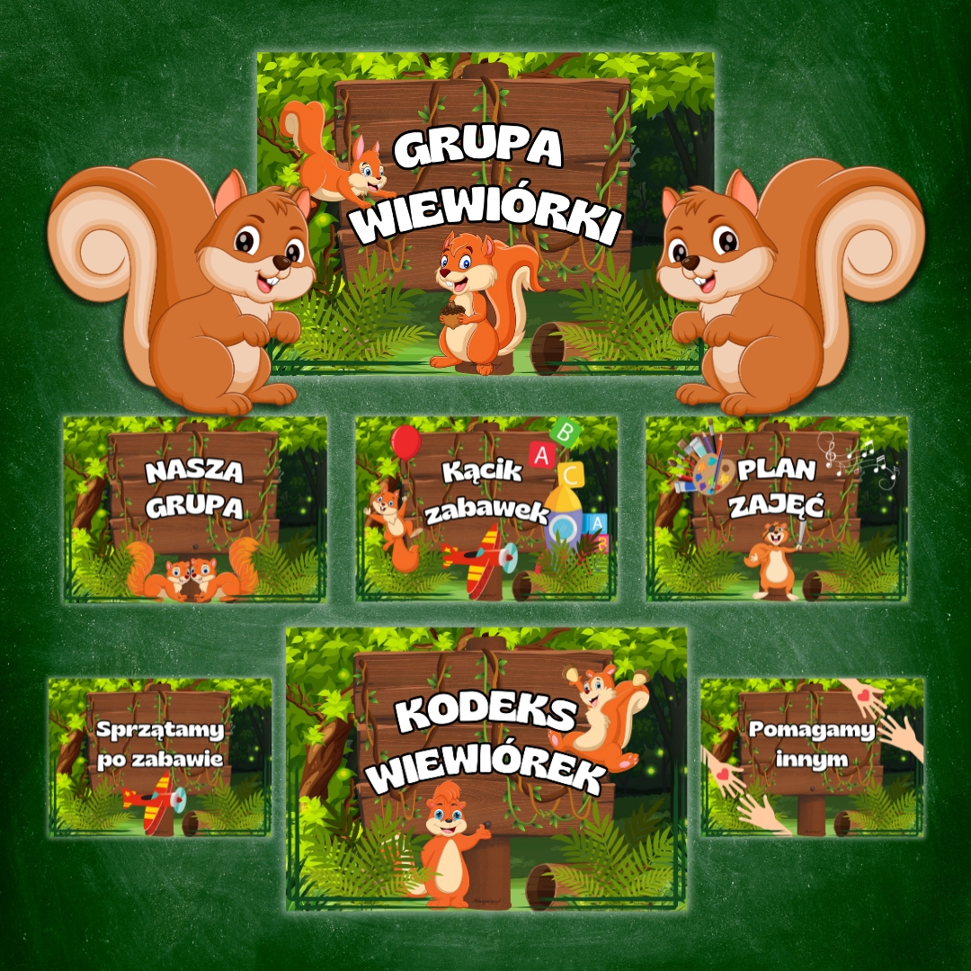 grupa wiewiórki, grupa przedszkolna wiewiórki, pakiet na start wiewiórki, pakiet wiewiórki