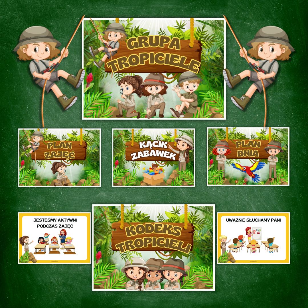 grupa tropiciele, grupa przedszkolna tropiciele, pakiet na start grupa tropiciele, pakiet tropiciele