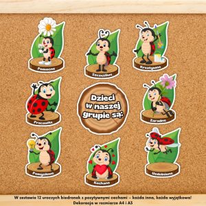 grupa biedronki, grupa przedszkolna biedronki, dekoracja grupa biedronki