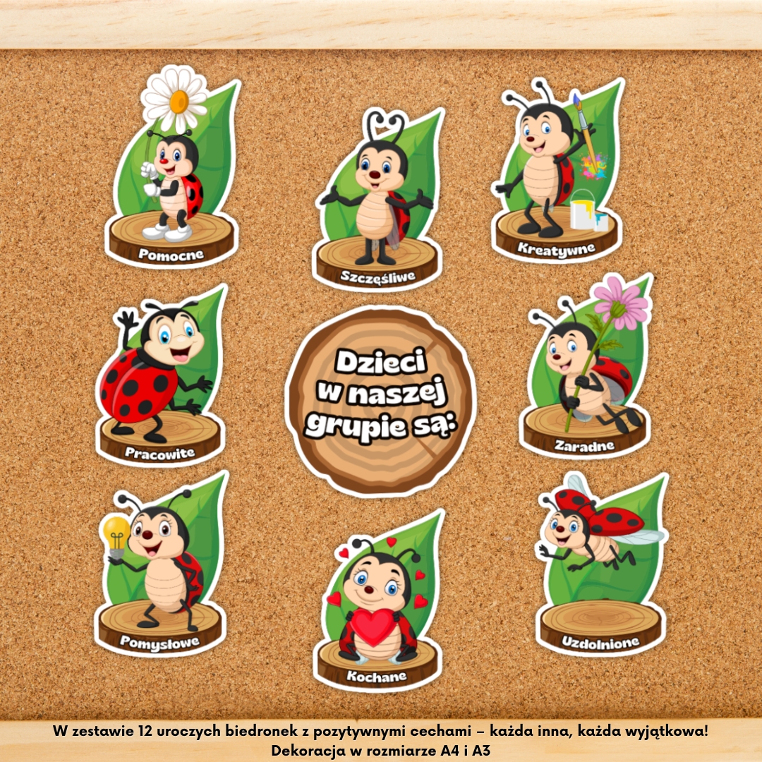 grupa biedronki, grupa przedszkolna biedronki, dekoracja grupa biedronki