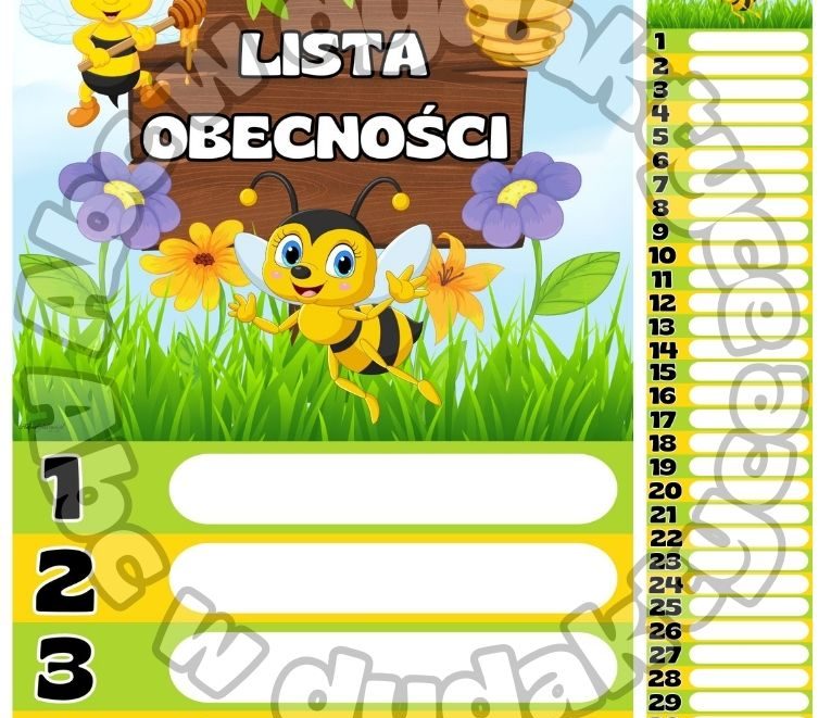 Pszczółki Lista obecności