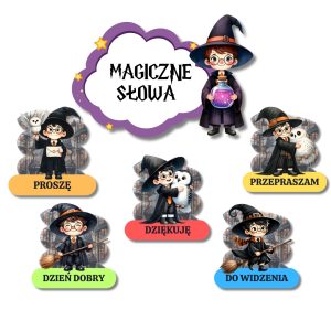 dekoracja magiczne słowa do druku