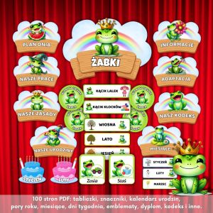 grupa żabki, grupa żabki przedszkole, pakiet na start grupa żabki, grupa żabki napis do druku