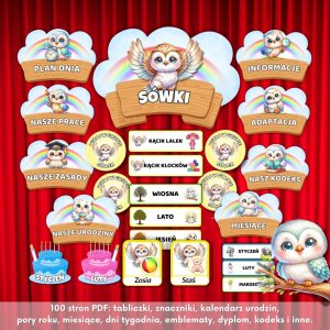 grupa sówki, grupa przedszkolna sówki, pakiet sówki, pakiet startowy grupa sówki