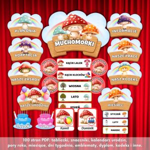 Pakiet startowy grupa muchomorki, grupa muchomorki muchomorki przedszkole