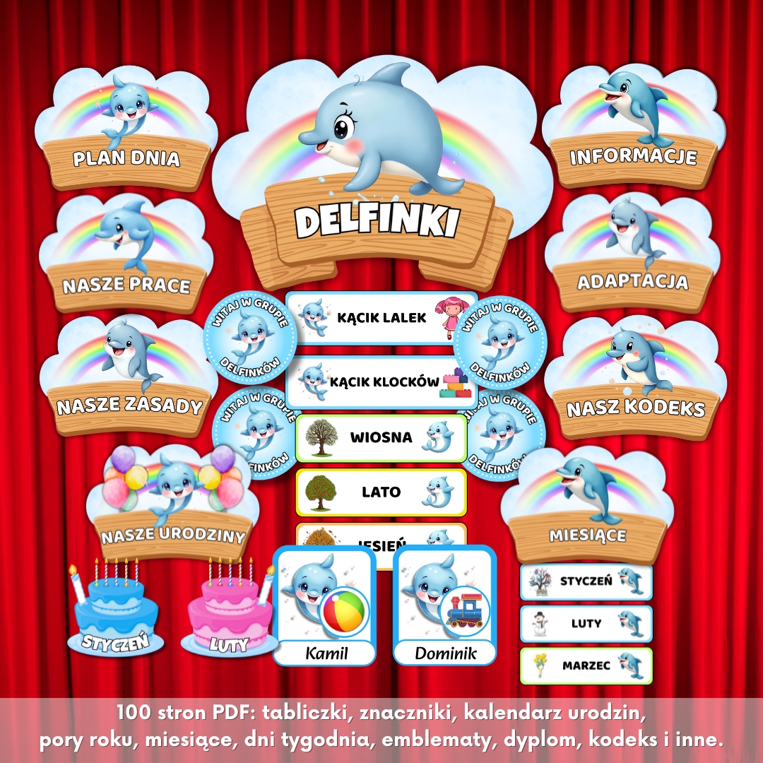 Pakiet startowy grupa delfinki, grupa delfinki, pakiet delfinki