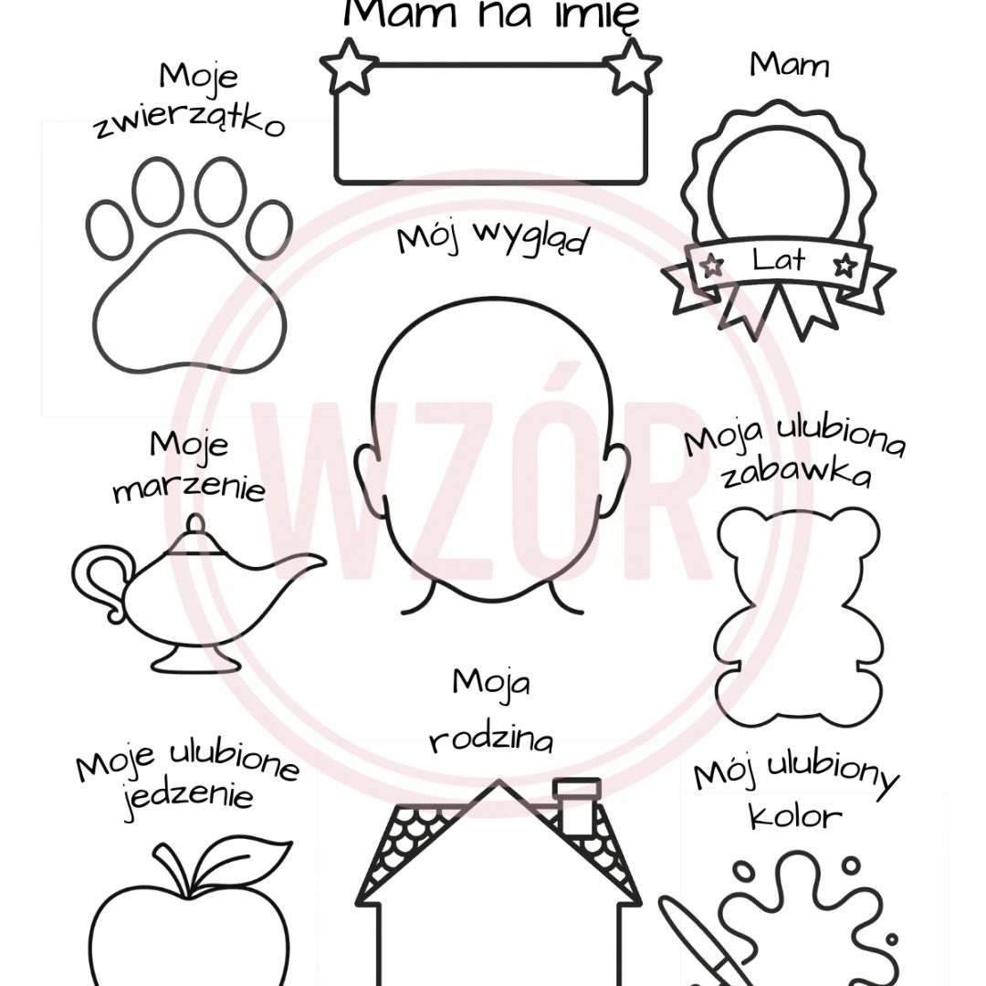 wszystko o mnie karta pracy